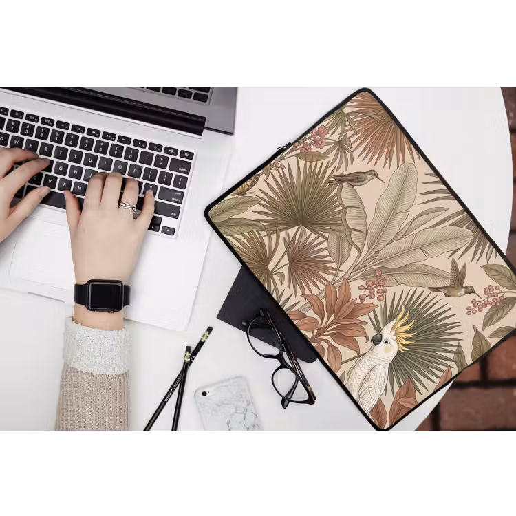 Laptophoes - Tropisch - Vogels - Beige — 3