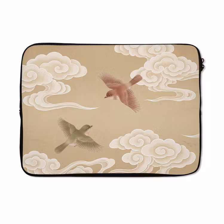 Laptophoes - Vogels - Vliegen - Beige — 5