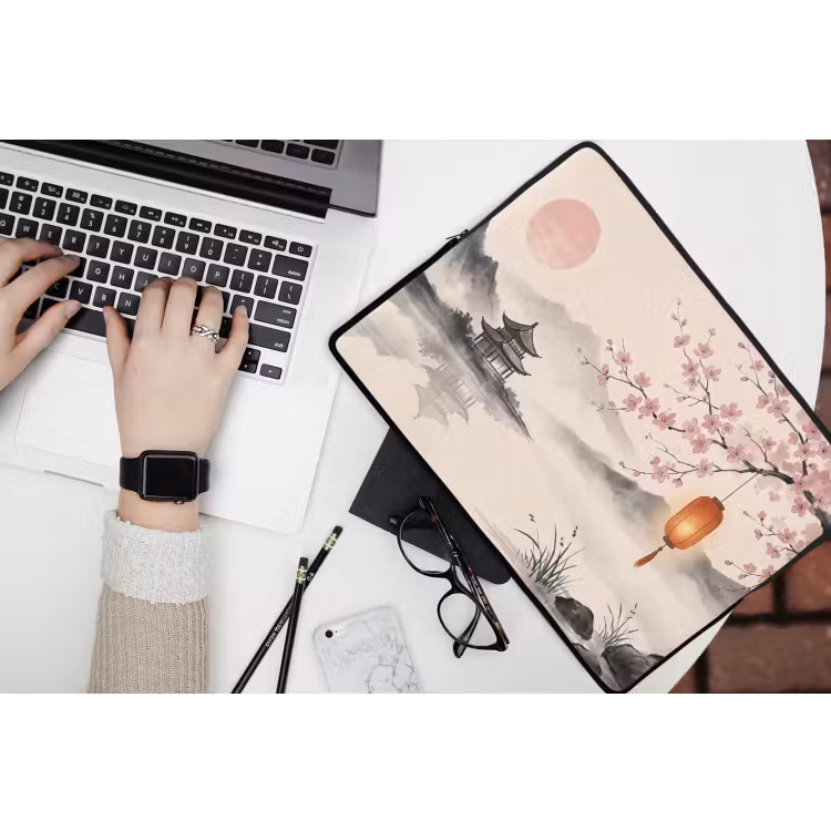 Laptophoes - Zon - Japans - Traditioneel — 3