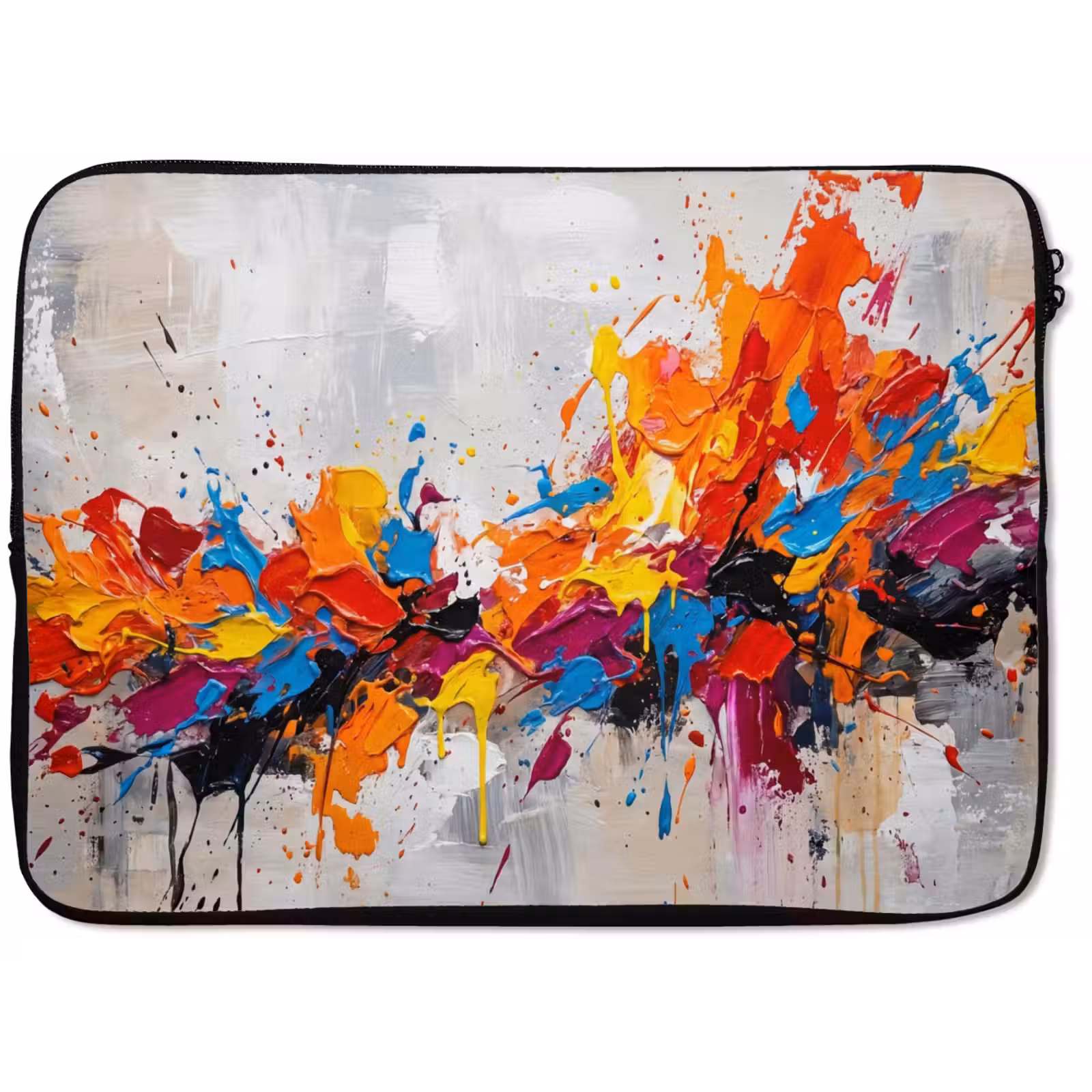 Laptophoes - Abstract - Schilderij - Kleurrijk - Dynamisch — 1