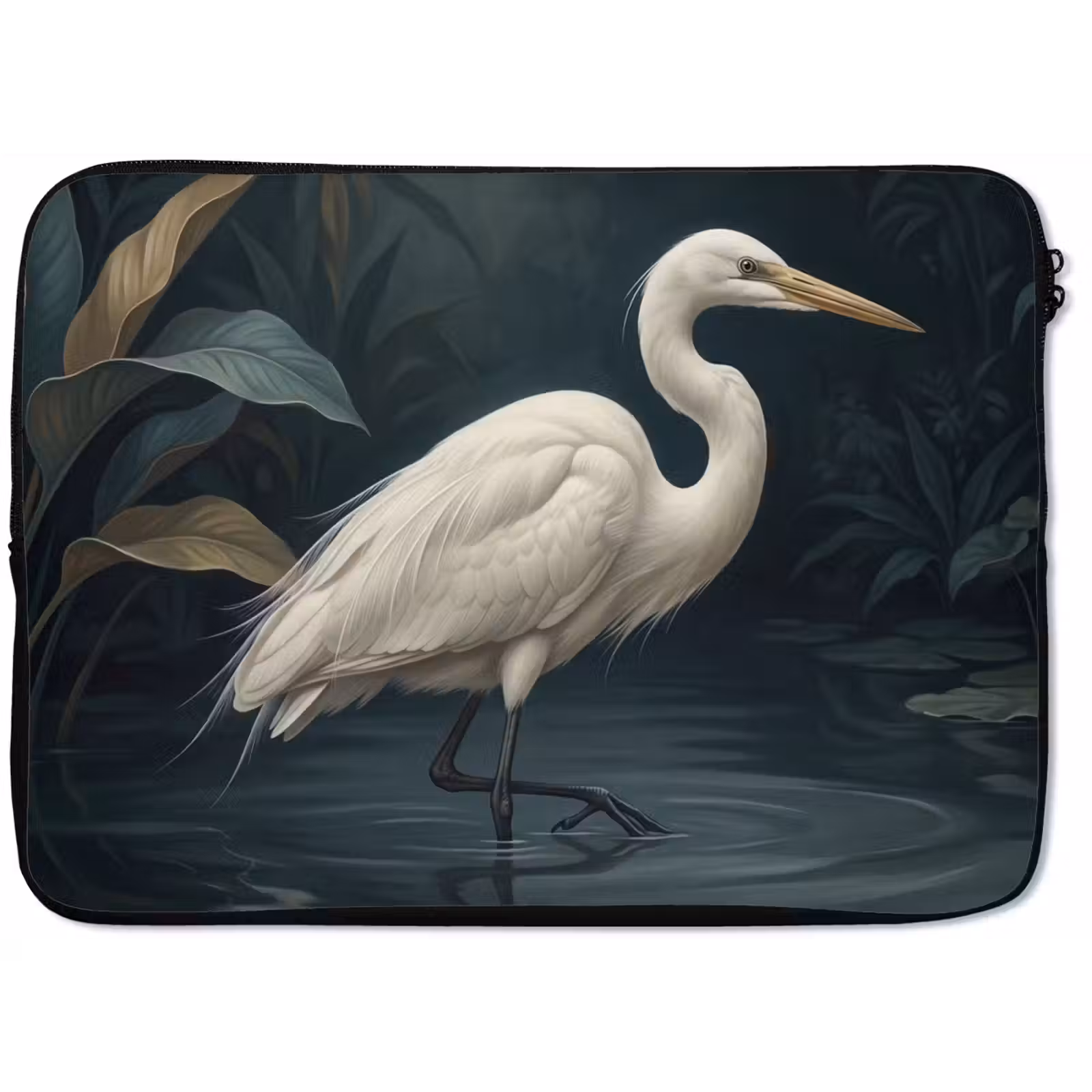 Laptophoes - Reiger - Water - Natuur - Modern - Wit — 1