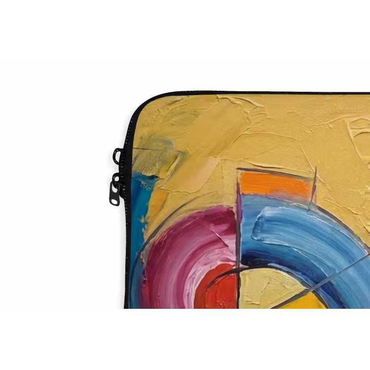 Laptophoes - Abstract - Cirkels - Schilderij - Kleurrijk - Dynamisch — 6