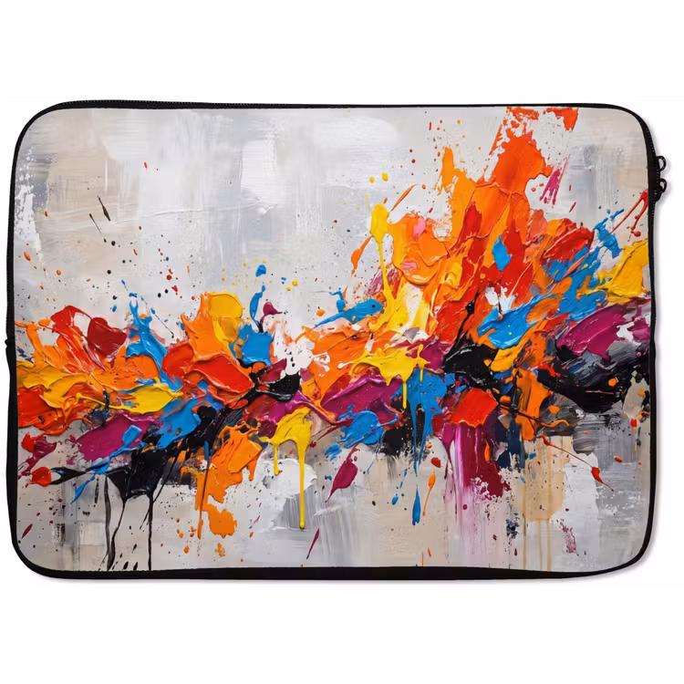 Laptophoes - Abstract - Schilderij - Kleurrijk - Dynamisch — 1