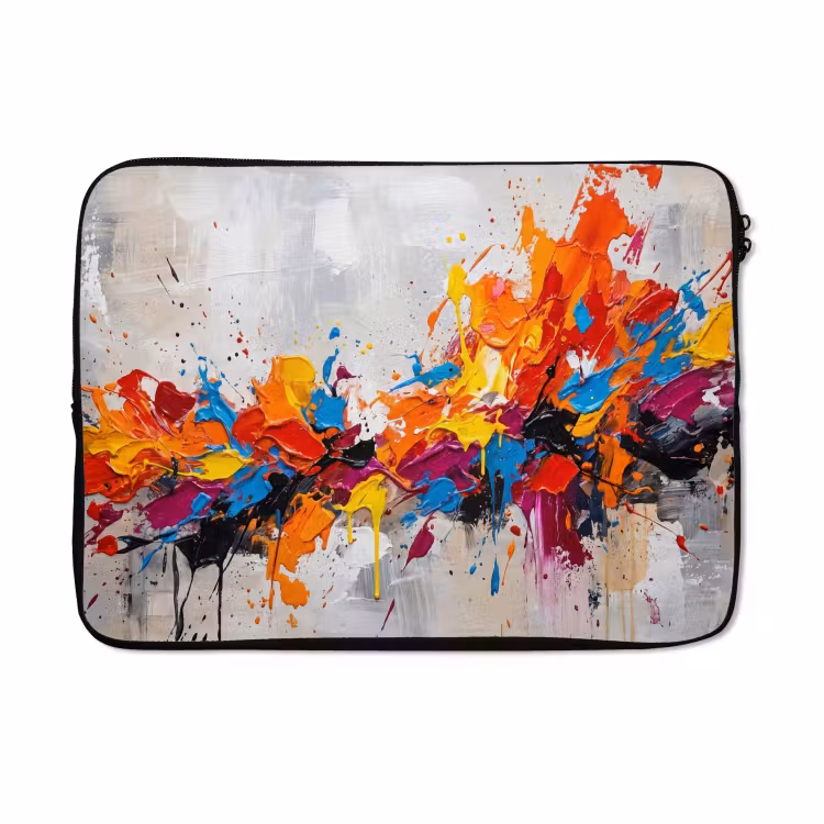 Laptophoes - Abstract - Schilderij - Kleurrijk - Dynamisch — 5