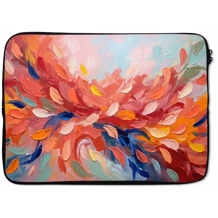 Laptophoes - Bloemen - Abstract - Kunst - Modern — 1