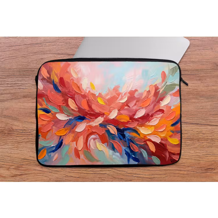 Laptophoes - Bloemen - Abstract - Kunst - Modern — 2