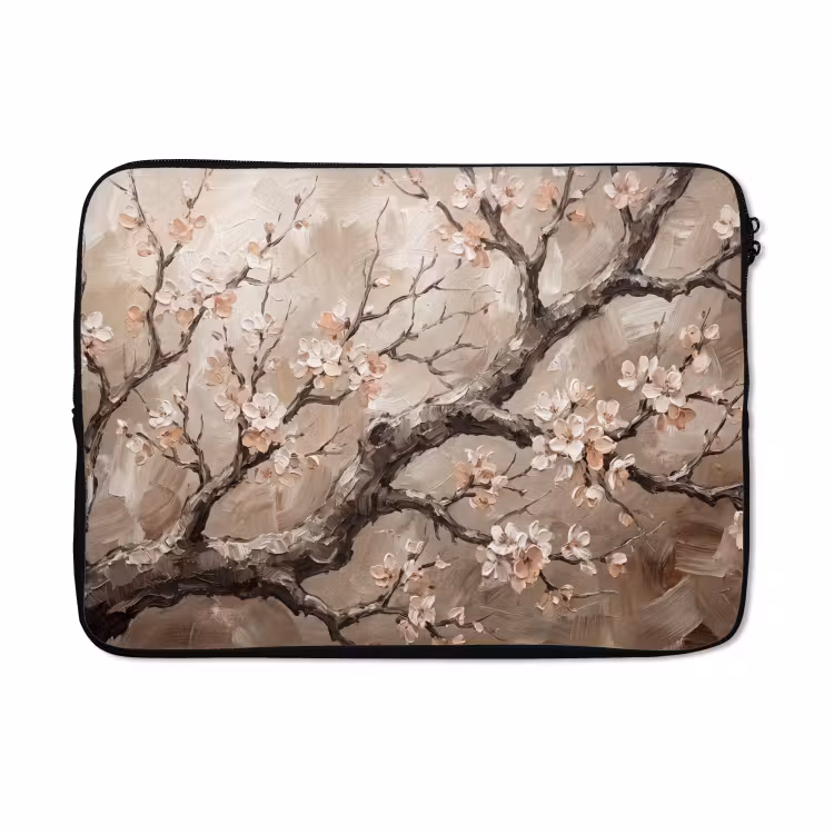 Laptophoes - Bloesem - Takken - Schilderij - Beige - Serene — 5