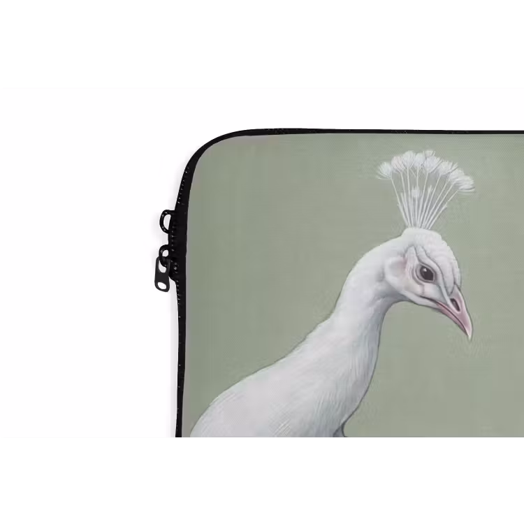 Laptophoes - Pauwen - Wit - Natuur - Groen — 6