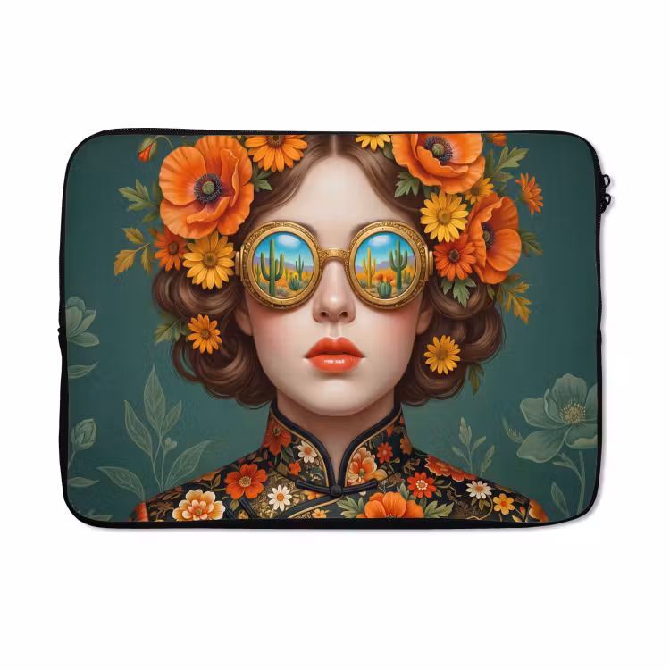 Laptophoes - Portret - Vrouw - Kleurrijk - Expressief — 5