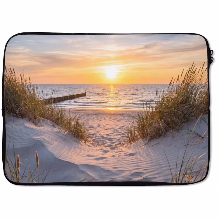 Laptophoes - Strand - Zonsondergang - Natuur - Landschap — 1
