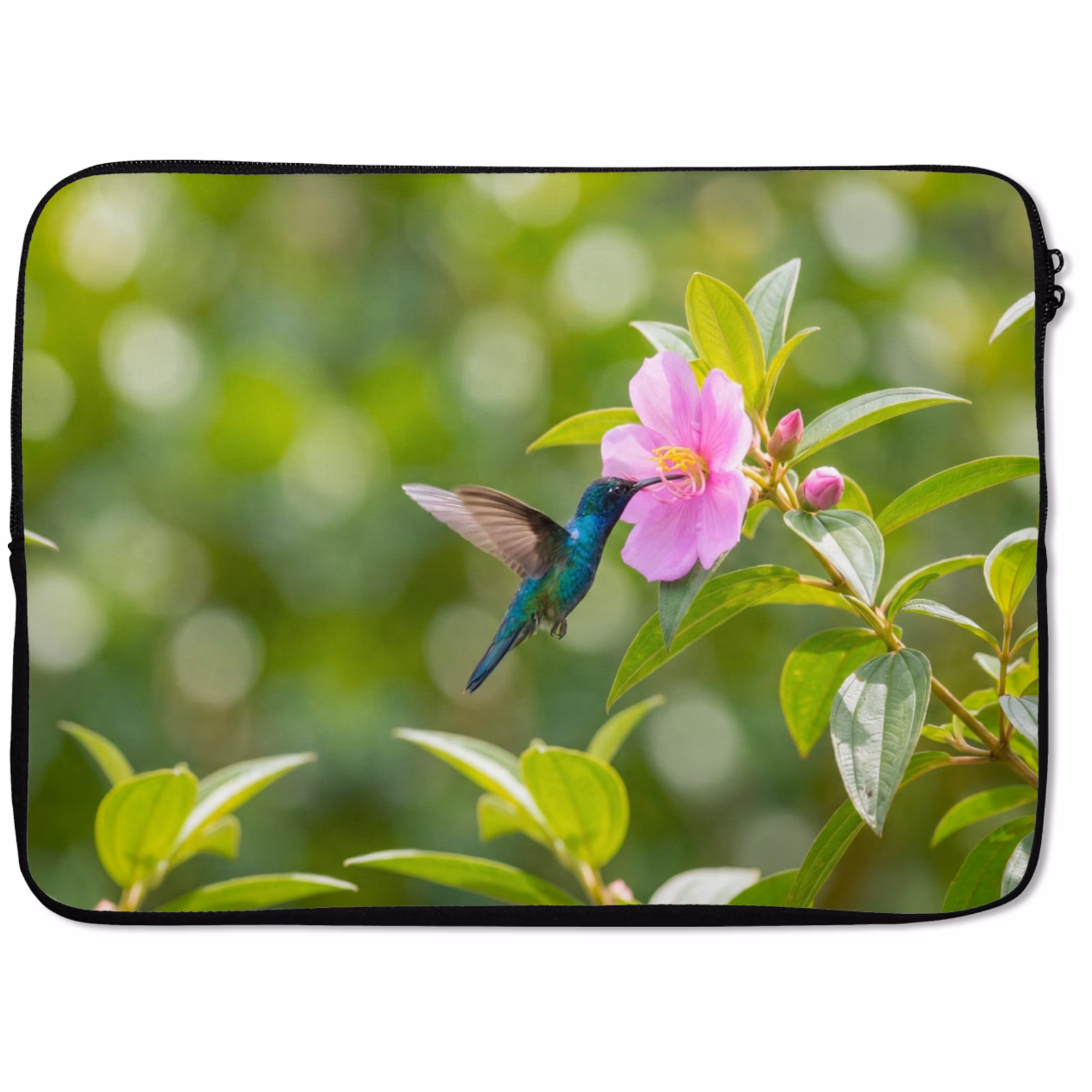 Laptophoes - Kolibrie - Bloem - Natuur - Groen — 1