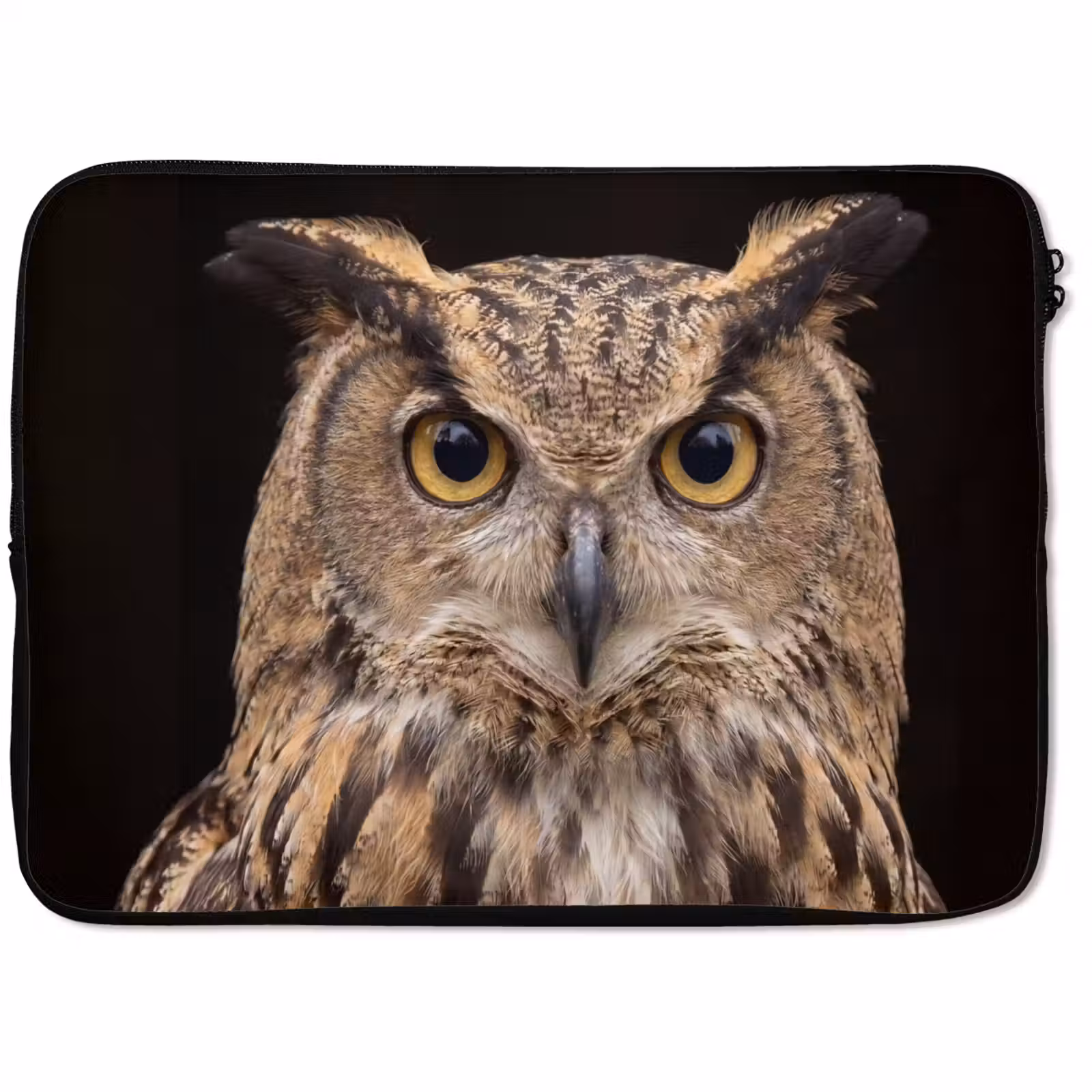 Laptophoes - Oehoe - Uil - Portret - Bruin — 1