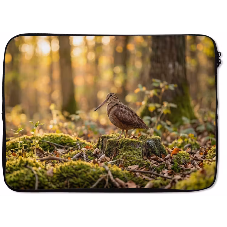 Laptophoes - Houtsnip - Bos - Bladeren - Herfst - Gecamoufleerd — 1