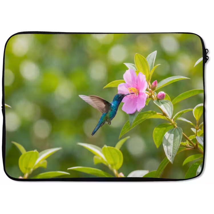 Laptophoes - Kolibrie - Bloem - Natuur - Groen — 1