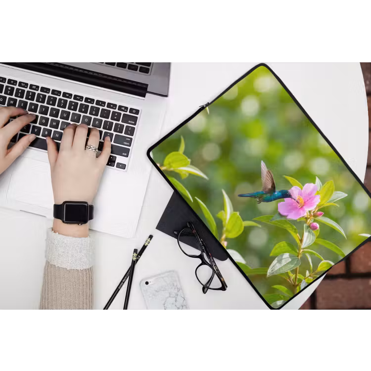 Laptophoes - Kolibrie - Bloem - Natuur - Groen — 3