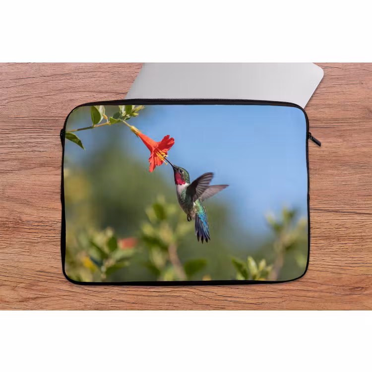 Laptophoes - Kolibrie - Bloem - Natuur - Groen — 2