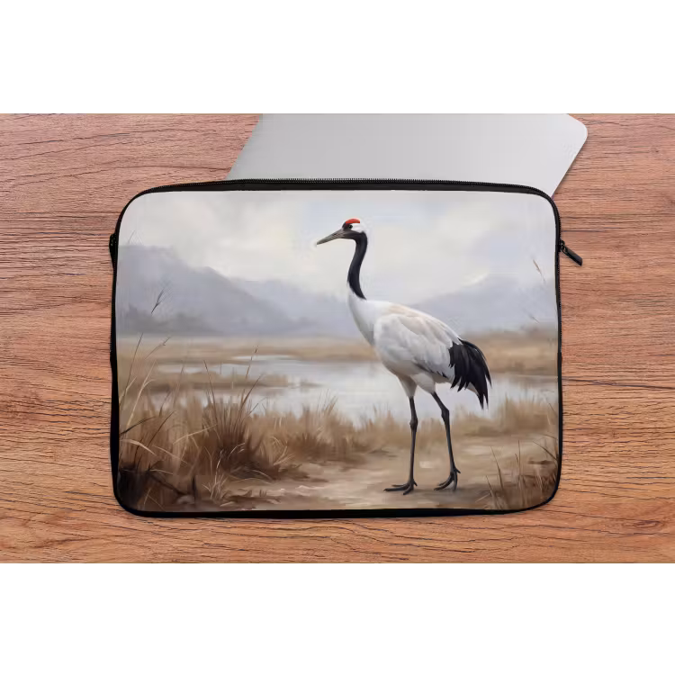 Laptophoes - Kraanvogel - Natuur - Realistisch — 2