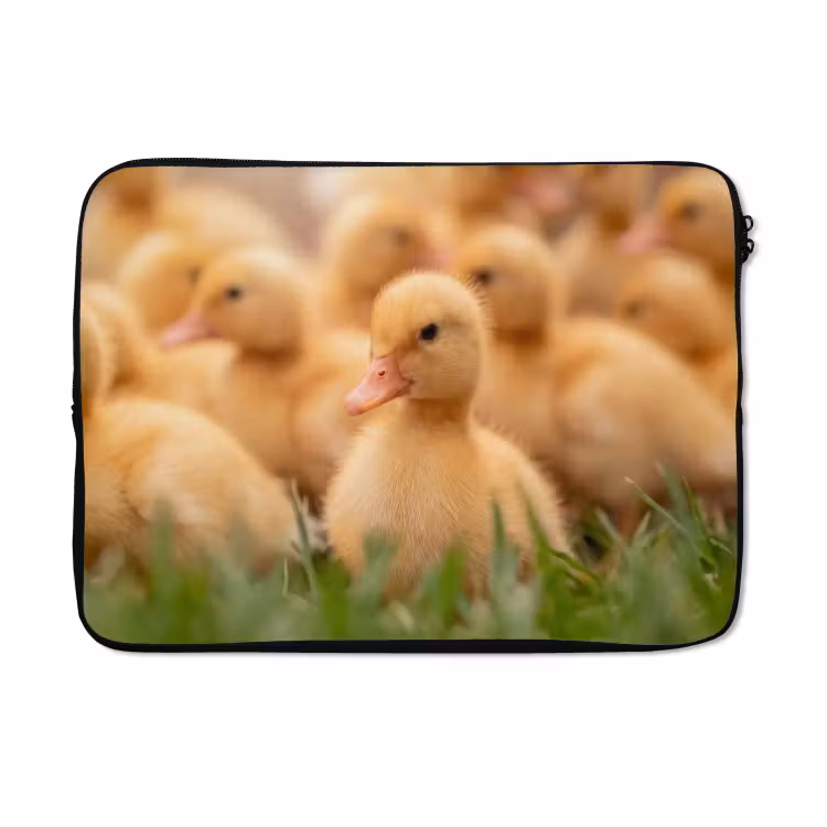 Laptophoes - Pijltje - Eend - Natuur - Geel — 5