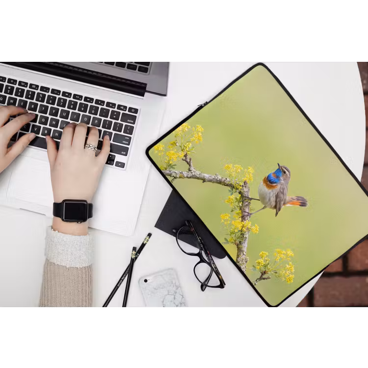Laptophoes - Vogel - Tak - Natuur - Kleurrijk — 3