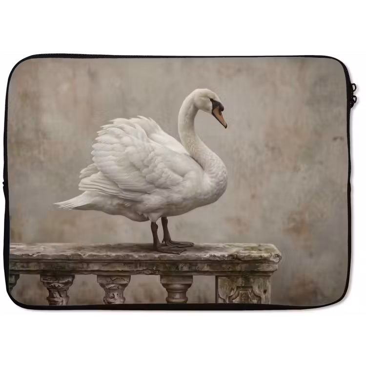 Laptophoes - Zwaan - Elegant - Dieren - Wit — 1