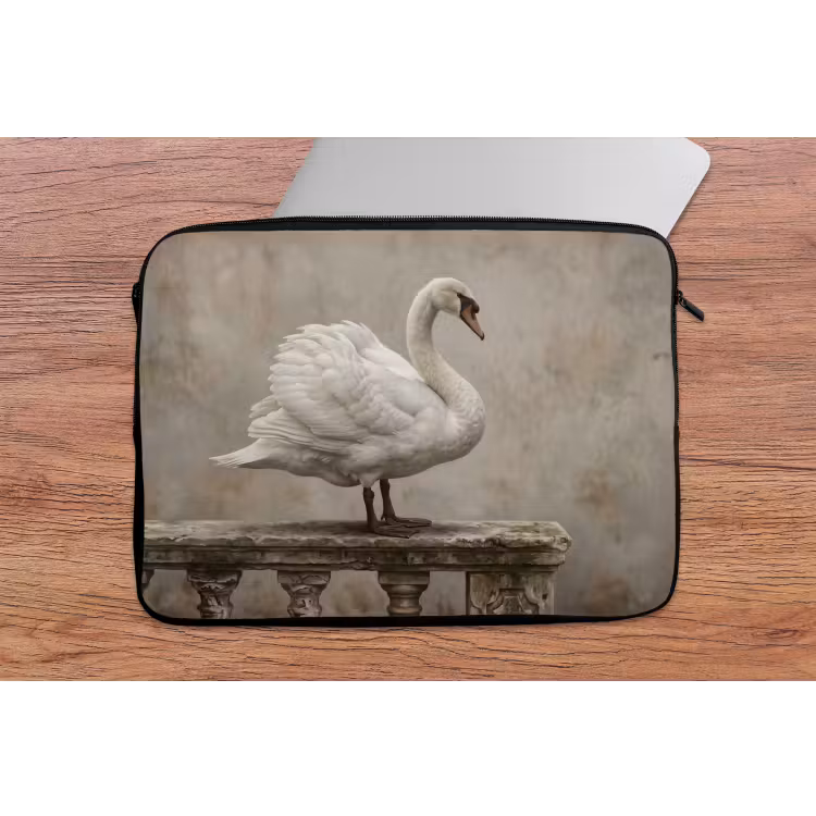 Laptophoes - Zwaan - Elegant - Dieren - Wit — 2
