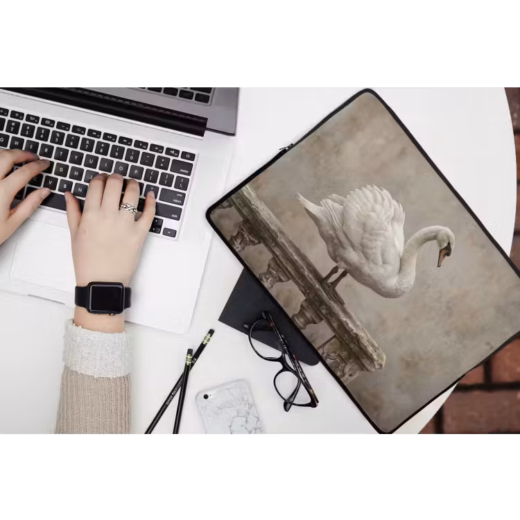 Laptophoes - Zwaan - Elegant - Dieren - Wit — 3