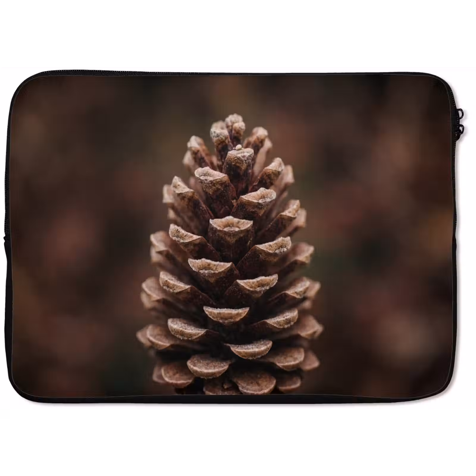 Laptophoes - Dennenappel - Bos - Herfst - Bruin - Sfeervol — 1