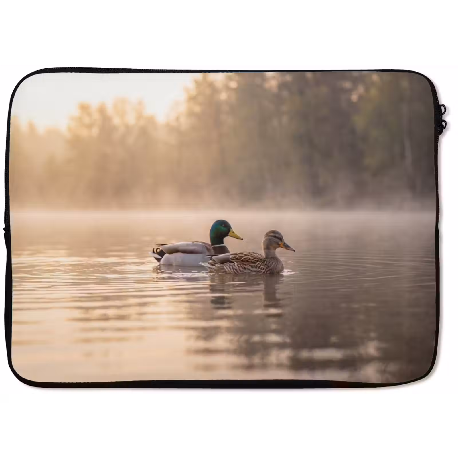 Laptophoes - Eenden - Water - Mist - Natuur — 1