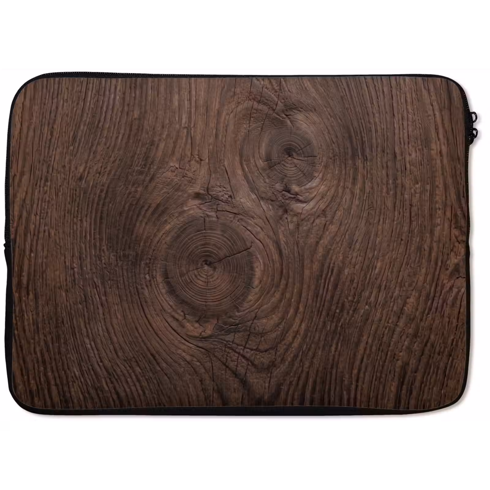Laptophoes - Houtnerf - Textuur - Patroon - Bruin - Rustiek — 1