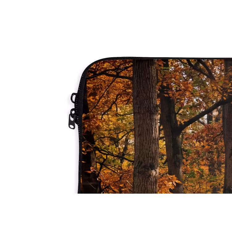 Laptophoes - Bospad - Herfstbos - Bladeren - Oranje - Nostalgisch — 6