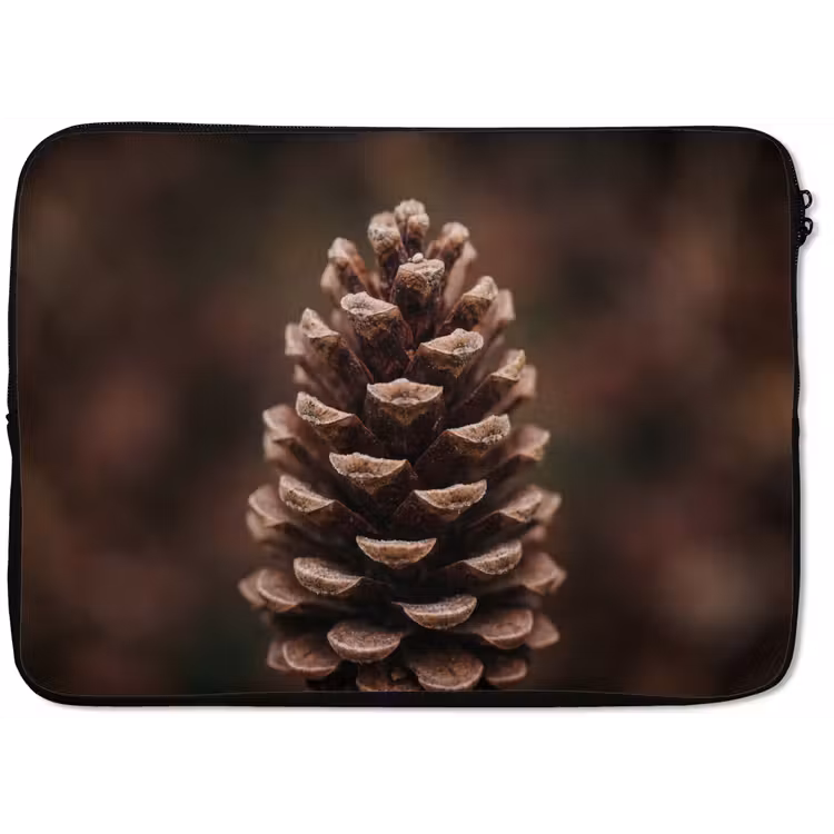 Laptophoes - Dennenappel - Bos - Herfst - Bruin - Sfeervol — 1