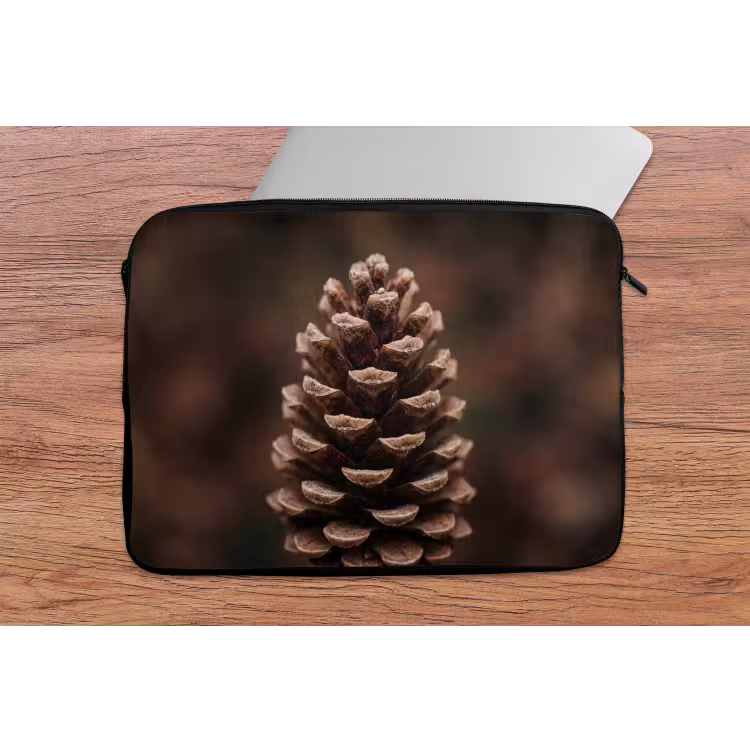 Laptophoes - Dennenappel - Bos - Herfst - Bruin - Sfeervol — 2