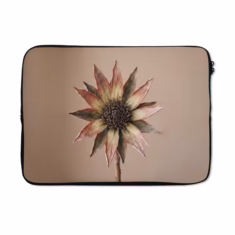Laptophoes - Droogbloem - Protea - Vintage - Beige - Rustiek — 5