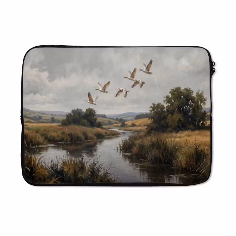 Laptophoes - Eenden - Rivier - Landschap - Vlucht - Nostalgisch — 5