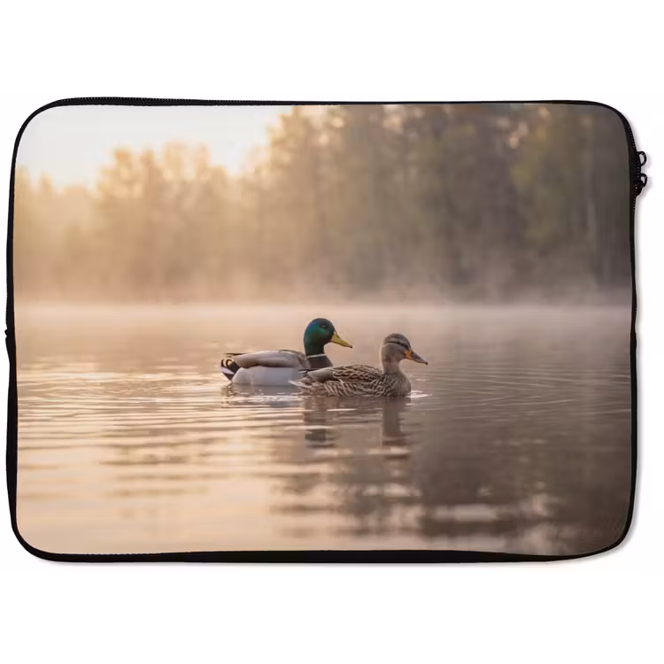 Laptophoes - Eenden - Water - Mist - Natuur — 1