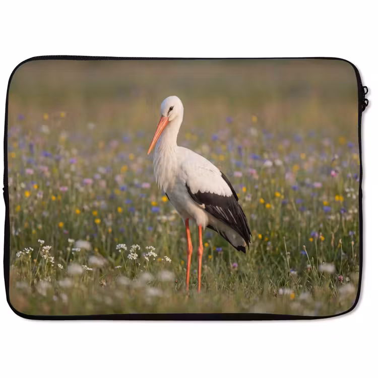 Laptophoes - Ooienvaar - Bloemen - Weide - Kleurrijk — 1
