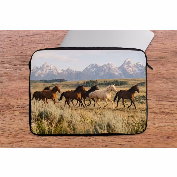Laptophoes - Paarden - Kudde - Bergen - Vrijheid - Wild — 2