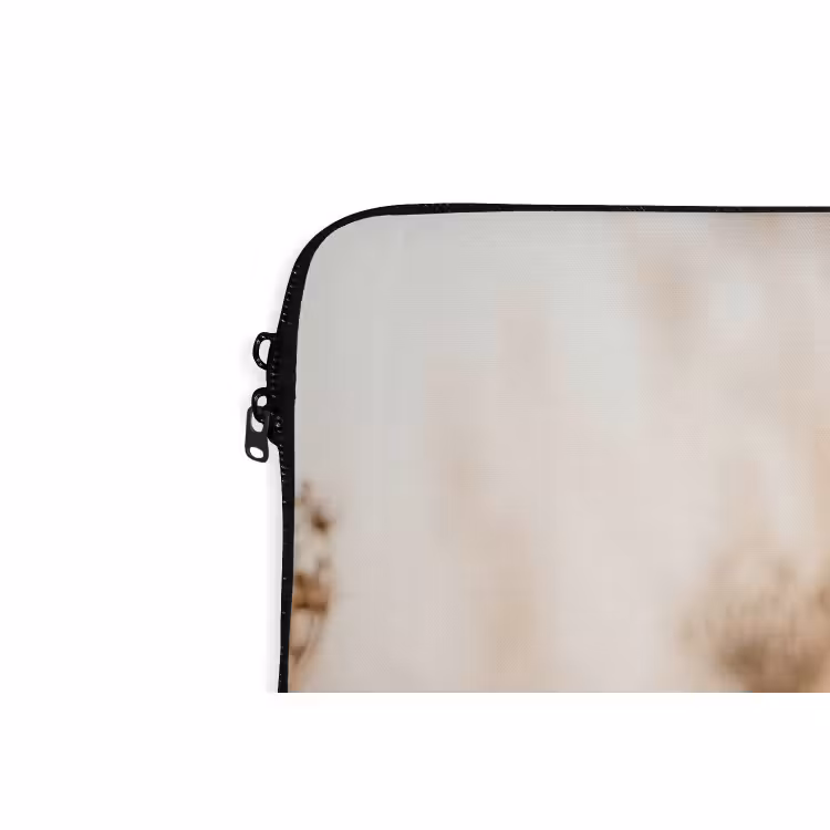 Laptophoes - Schermbloem - Droogbloem - Winter - Beige - Minimalistisch — 6