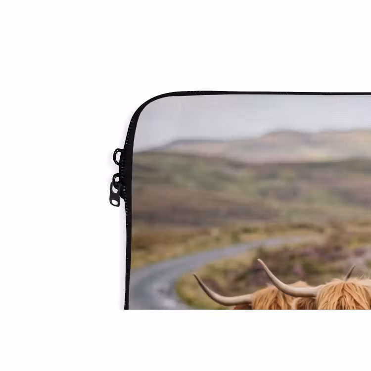 Laptophoes - Schotse Hooglanders - Weg - Landschap - Kudde — 6