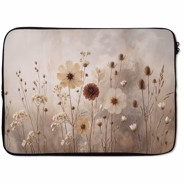 Laptophoes - Wilde bloemen - Botanisch - Vintage - Natuur - Rustiek — 1
