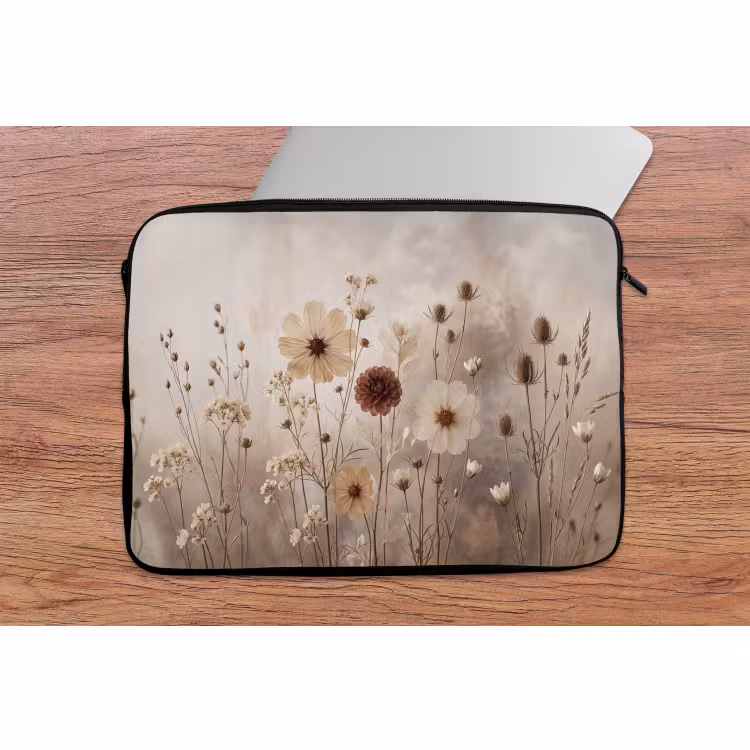 Laptophoes - Wilde bloemen - Botanisch - Vintage - Natuur - Rustiek — 2