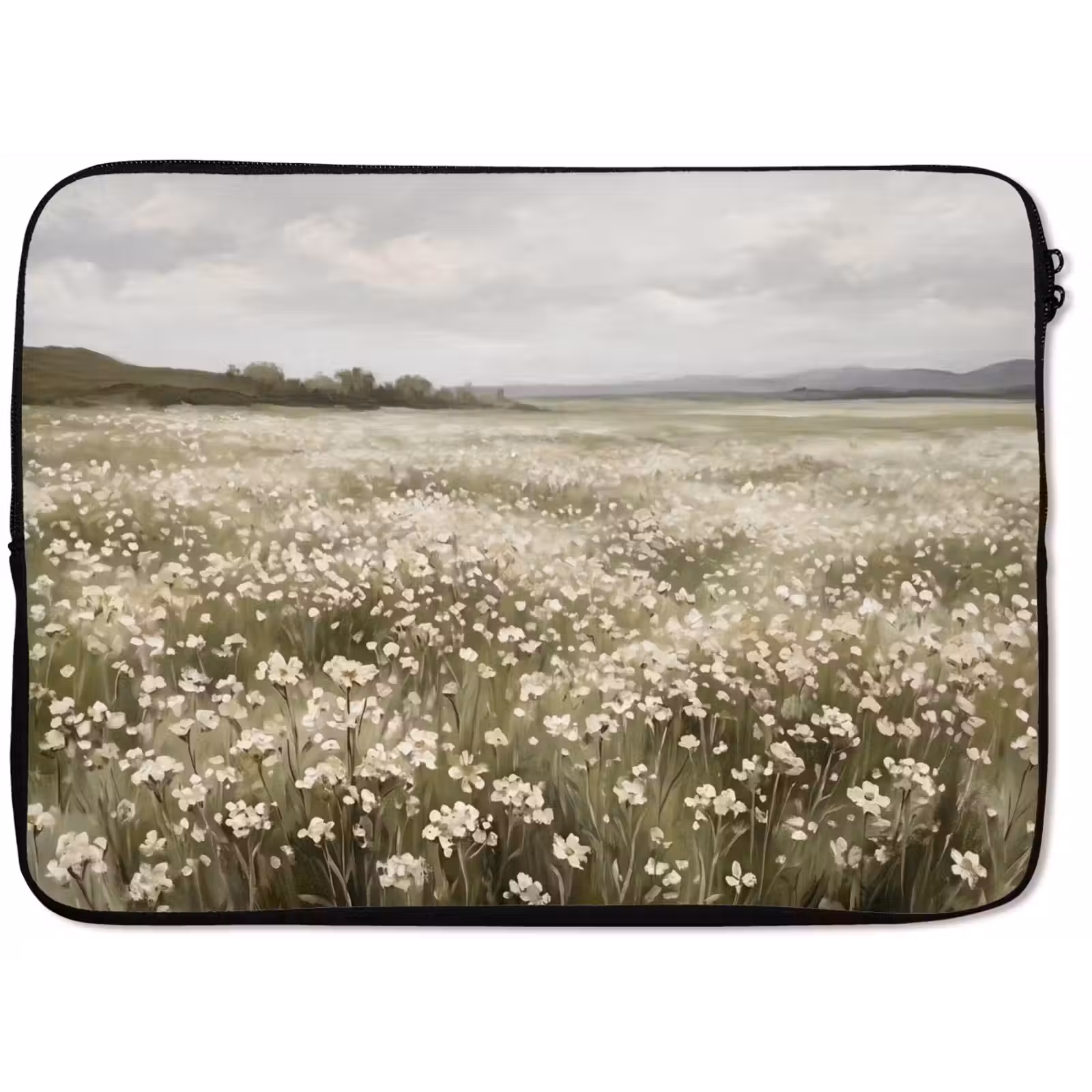 Laptophoes - Illustratie - Landschap - Wit — 1