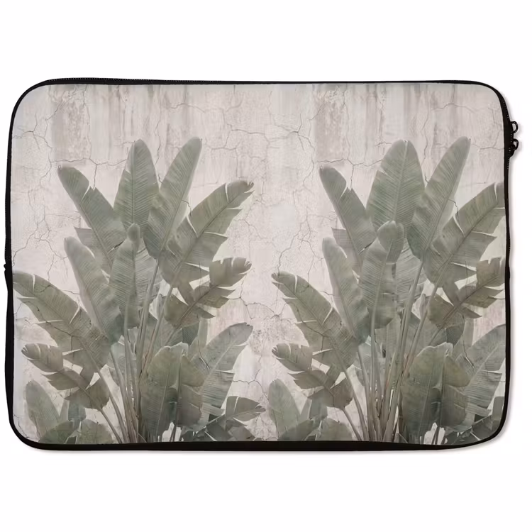 Laptophoes - Bananenbladeren - Beton - Groen — 1