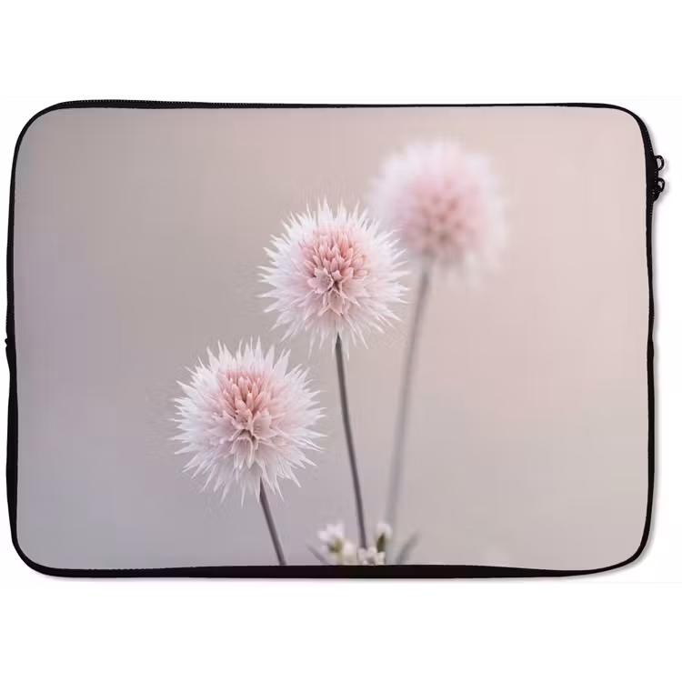 Laptophoes - Bloemen - Bollen - Roze — 1