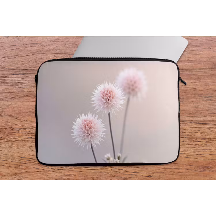 Laptophoes - Bloemen - Bollen - Roze — 2
