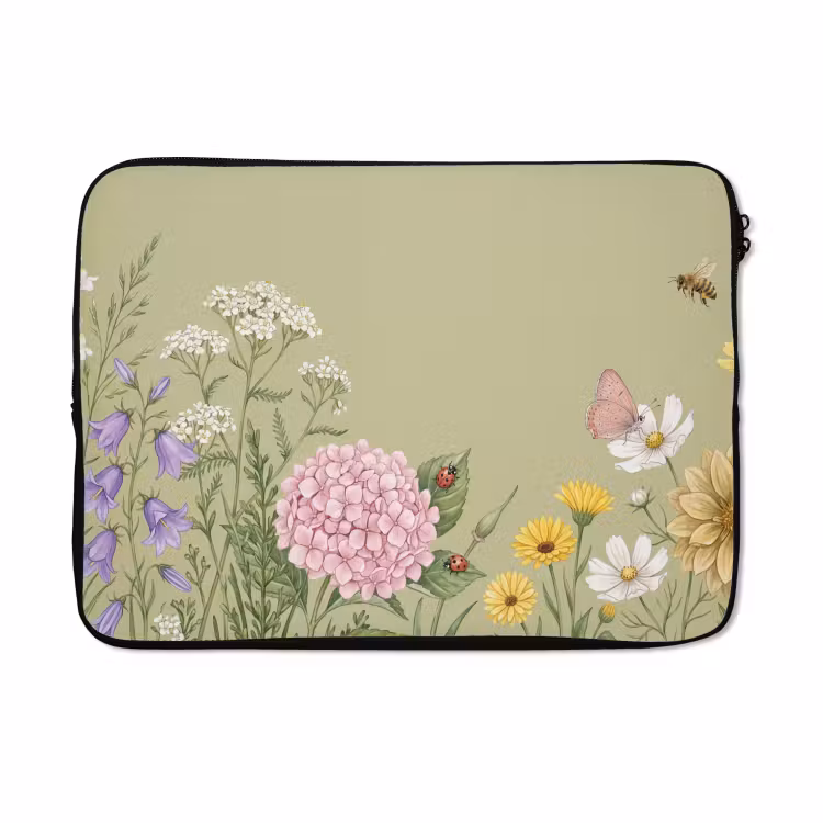 Laptophoes - Botanisch - Bloemen - Kleurrijk — 5