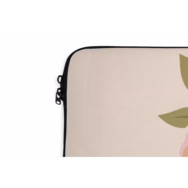 Laptophoes - Grafisch - Bloemen - Roze — 6