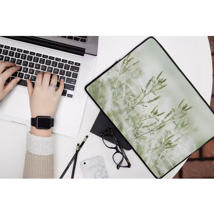 Laptophoes - Grassen - Minimalistisch - Groen — 3