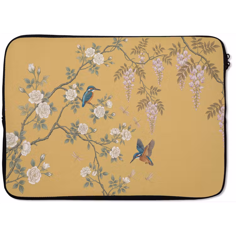 Laptophoes - IJsvogels - Bloesem - Geel — 1
