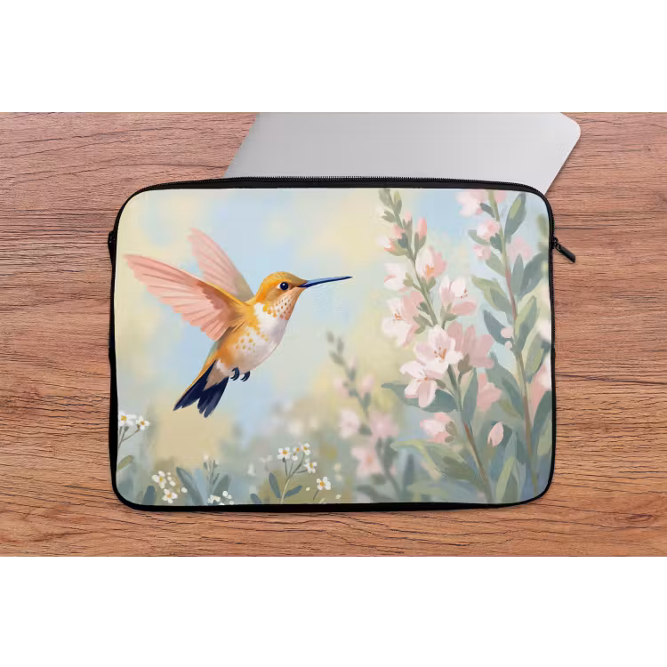 Laptophoes - Kolibrie - Illustratie - Kleurrijk — 2